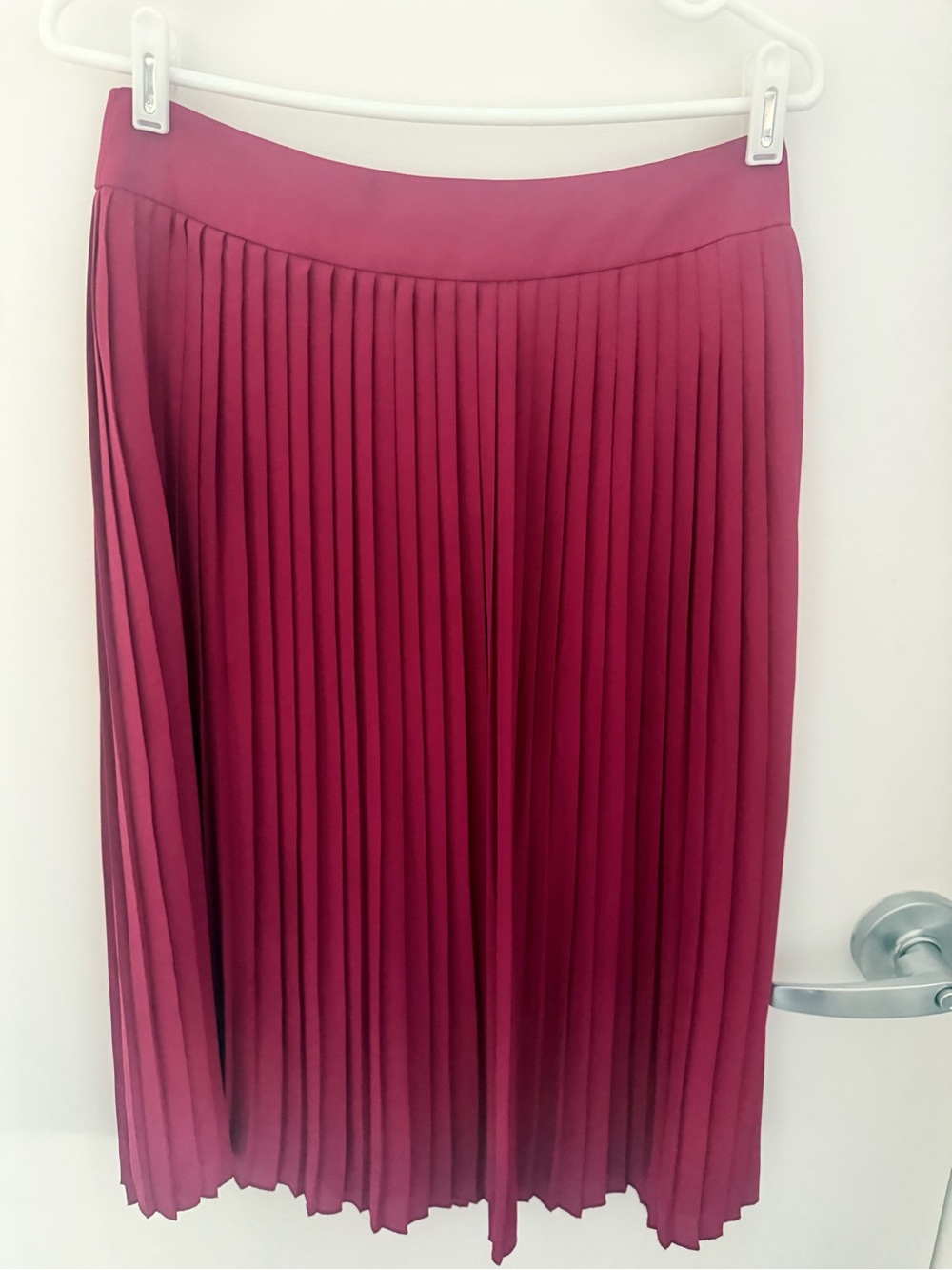 J. Crew Pleated Midi Skirt - Burgundy